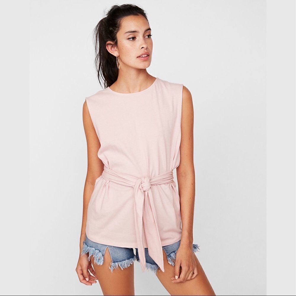 ✨2xHP✨Tie-Front Cotton Tank✨ 